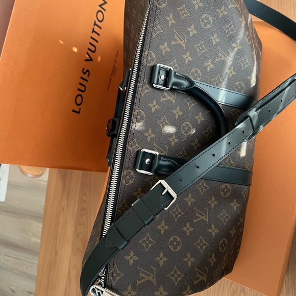 Louis Vuitton Monogram Macassar Keepall 45 Bandouliere - Picture 10 of 16